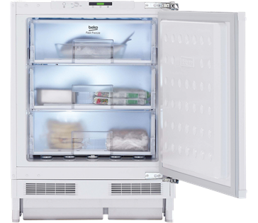 Built in on sale freezer undercounter